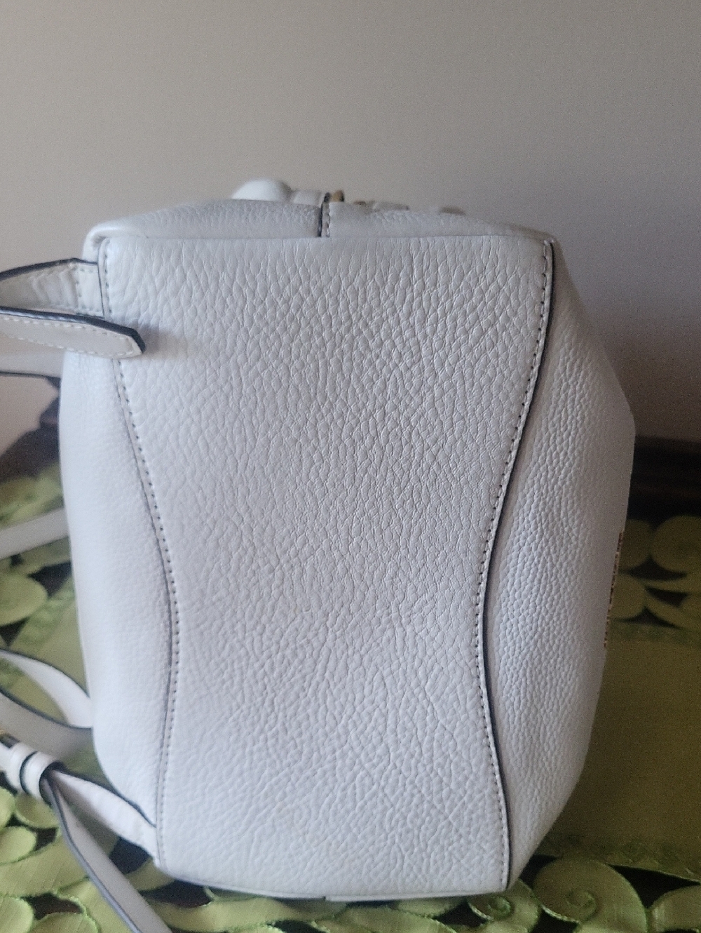 Michael Kors White Pebble Leather Backpack Purse - Picture 7 of 10
